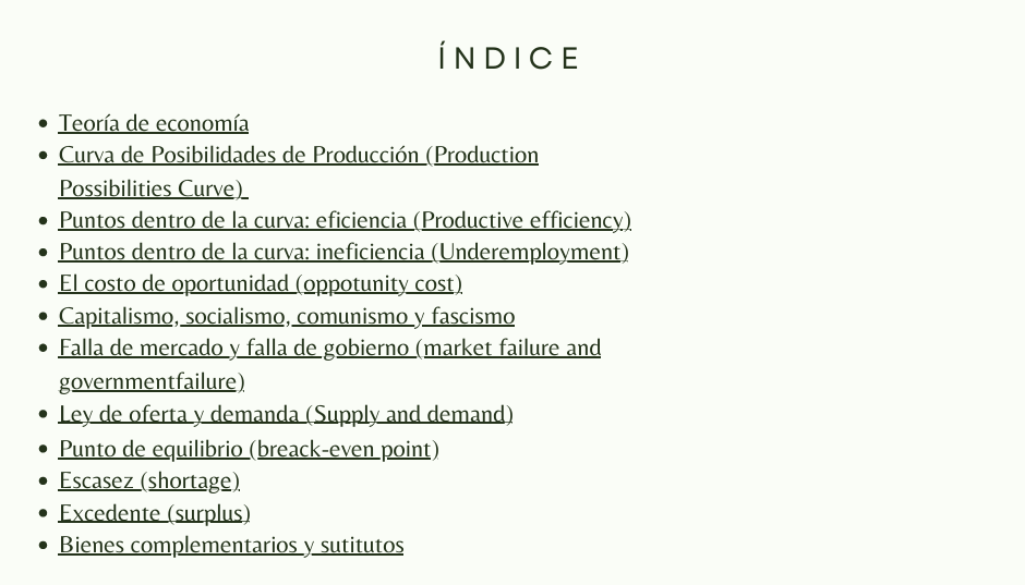 GUÍA DE MICROECONOMÍA PRIMER SEMESTRE