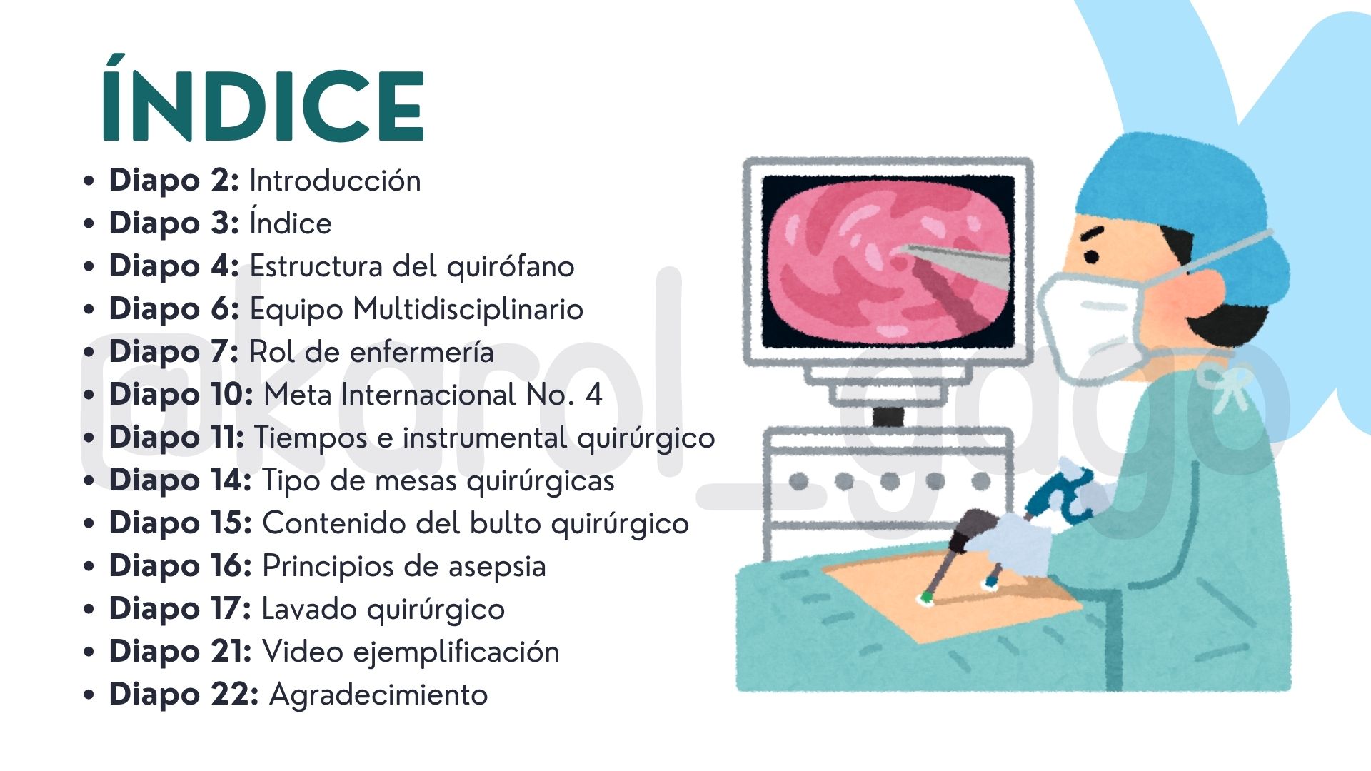índice Guía Básica de Quirófano - Enfermería Prácticas Hospitalarias